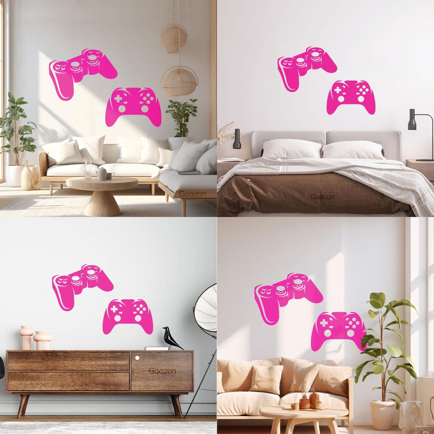 Wall Decals Pvc Game Joystick Console Teen Boys Zone Wall Beautification
