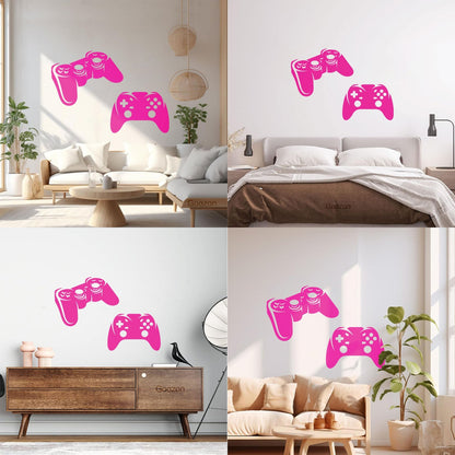 Wall Decals Pvc Game Joystick Console Teen Boys Zone Wall Beautification