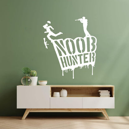 Engraving Decals Game Shooting Video Game Noob Hunter Removable Without Leaving Glue