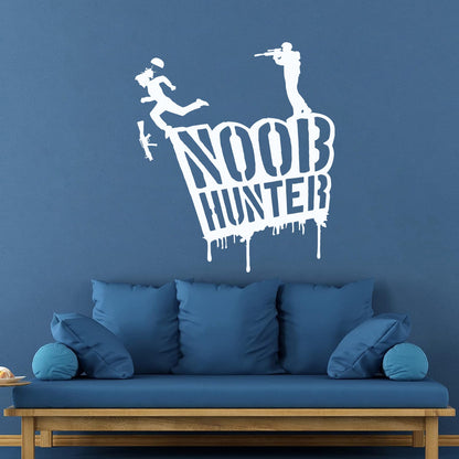 Engraving Decals Game Shooting Video Game Noob Hunter Removable Without Leaving Glue