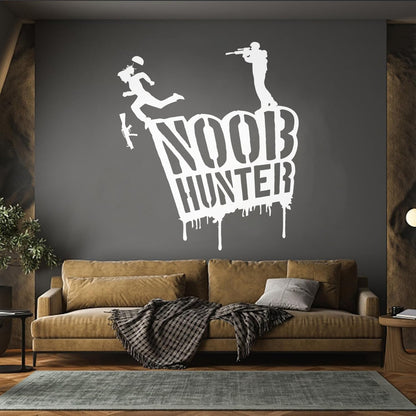 Engraving Decals Game Shooting Video Game Noob Hunter Removable Without Leaving Glue