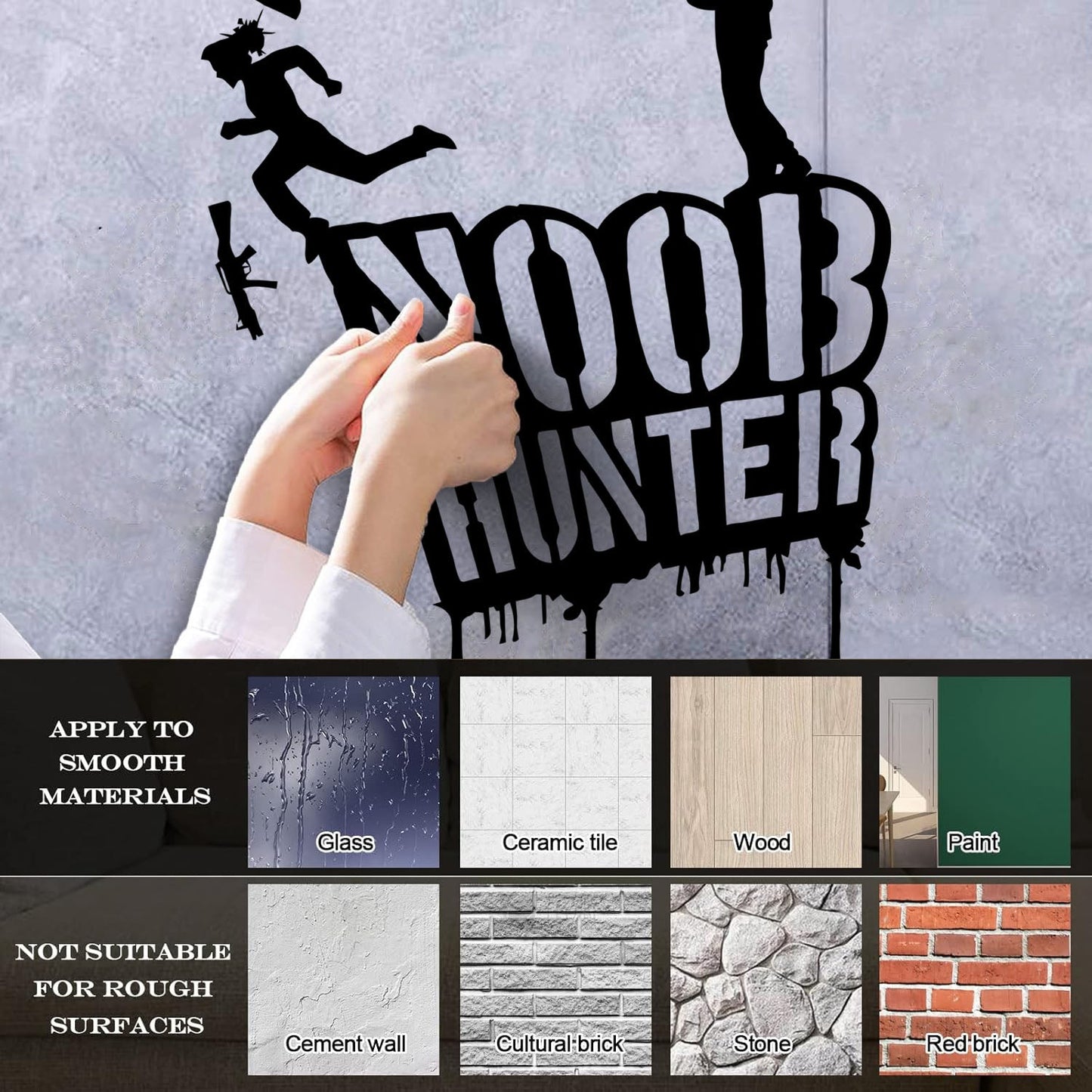 Engraving Decals Game Shooting Video Game Noob Hunter Removable Without Leaving Glue