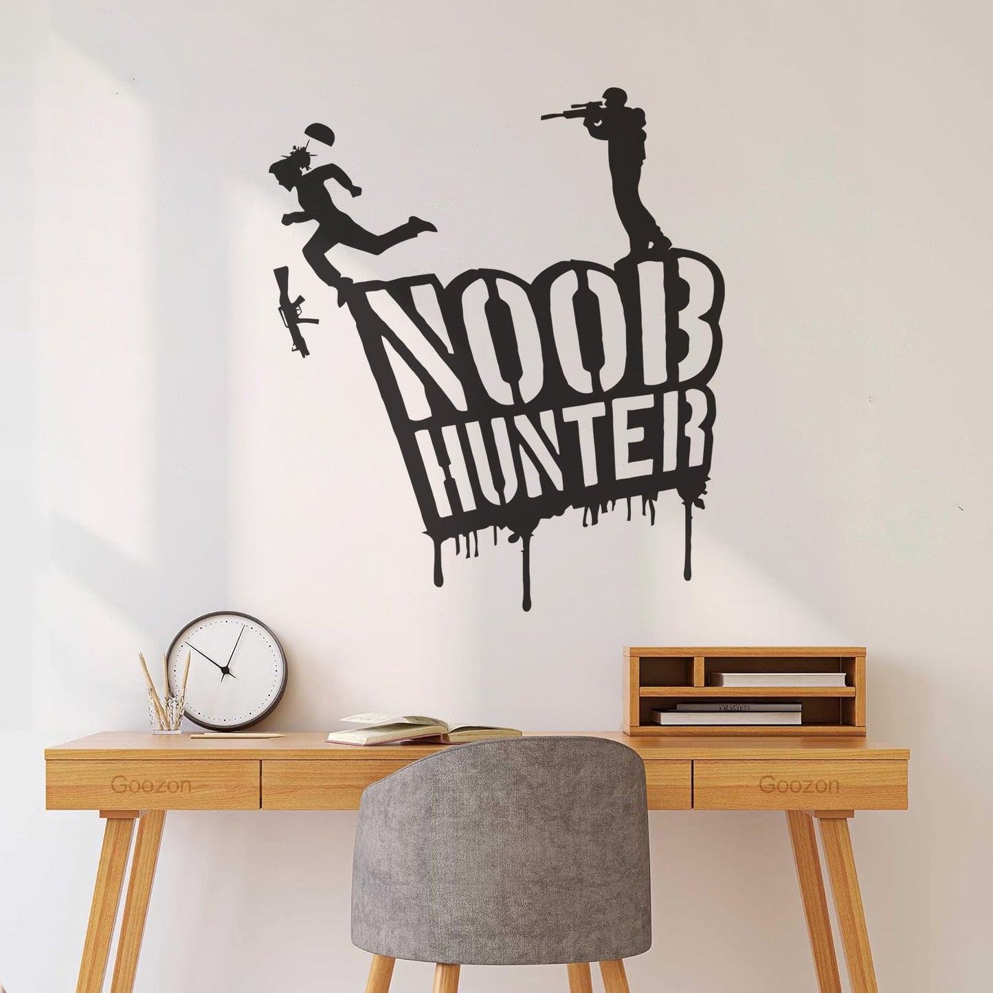 Engraving Decals Game Shooting Video Game Noob Hunter Removable Without Leaving Glue