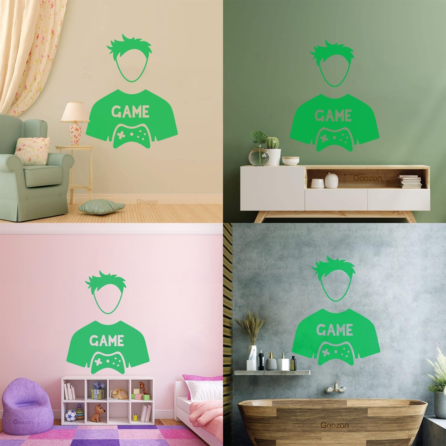 Fine Carving Decals Game Video Game Kids Boy Play Art Mural Painting