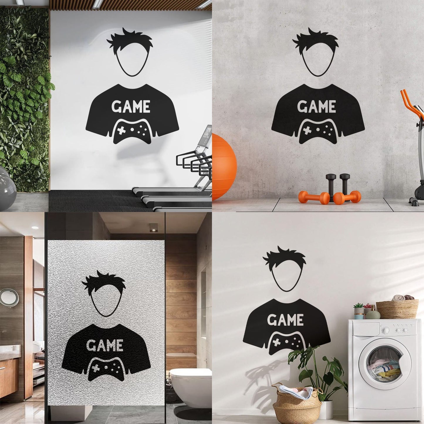 Fine Carving Decals Game Video Game Kids Boy Play Art Mural Painting