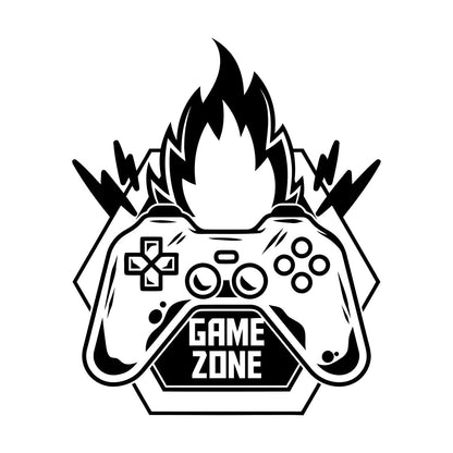 Vinyl Wall Decals Game Zone Fire Video Games Play Boys Window Decals