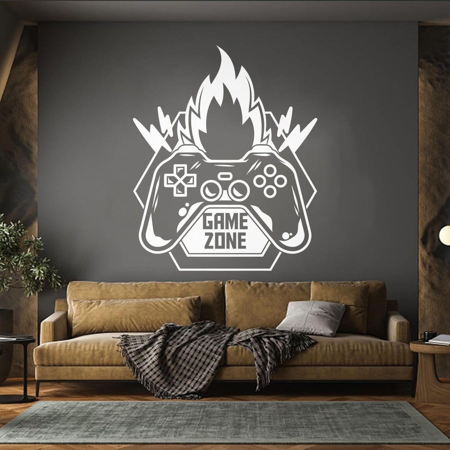 Vinyl Wall Decals Game Zone Fire Video Games Play Boys Window Decals