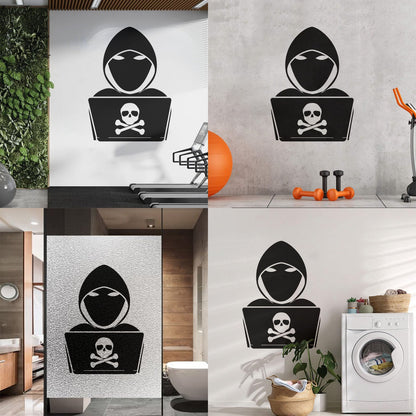 Vinyl Wall Stickers Hacker Cyber Security Laptop Computer Multiple Size Options