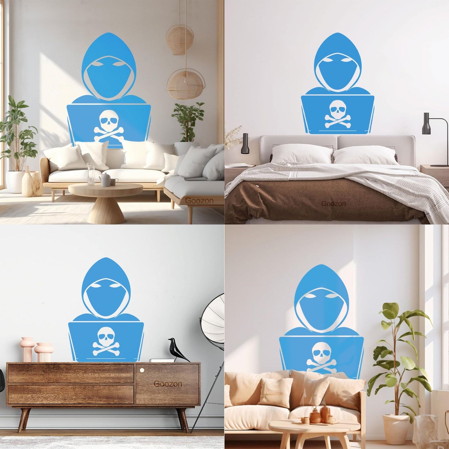 Vinyl Wall Stickers Hacker Cyber Security Laptop Computer Multiple Size Options