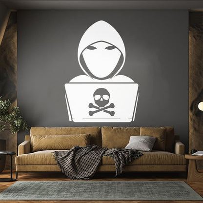 Vinyl Wall Stickers Hacker Cyber Security Laptop Computer Multiple Size Options