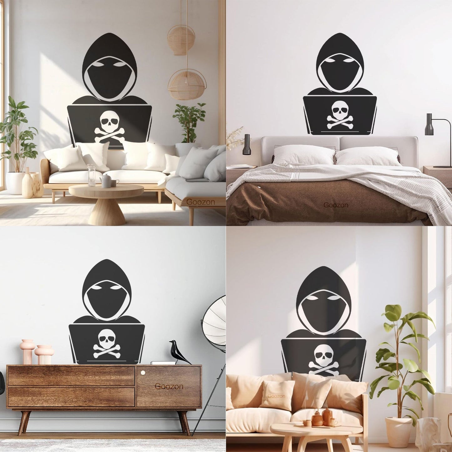 Vinyl Wall Stickers Hacker Cyber Security Laptop Computer Multiple Size Options