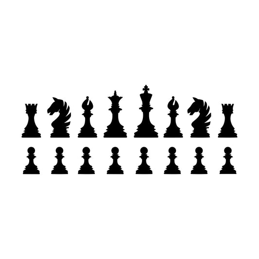 Wall Stickers Intellectual Board Game Sports Chess Pieces Club Pawn Queen Window Decals