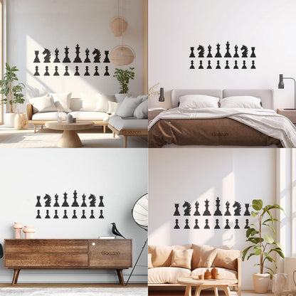 Wall Stickers Intellectual Board Game Sports Chess Pieces Club Pawn Queen Window Decals