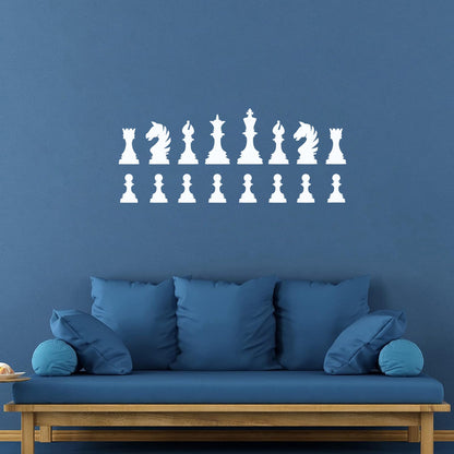 Wall Stickers Intellectual Board Game Sports Chess Pieces Club Pawn Queen Window Decals