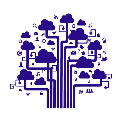 Fine Carving Decals Internet Cloud Technology Communication It Glass Stickers
