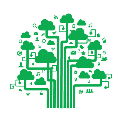 Fine Carving Decals Internet Cloud Technology Communication It Glass Stickers