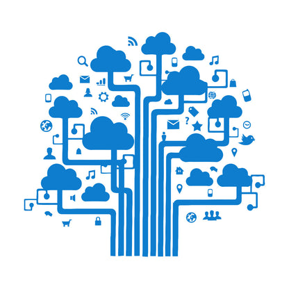 Fine Carving Decals Internet Cloud Technology Communication It Glass Stickers