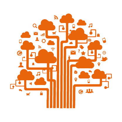 Fine Carving Decals Internet Cloud Technology Communication It Glass Stickers