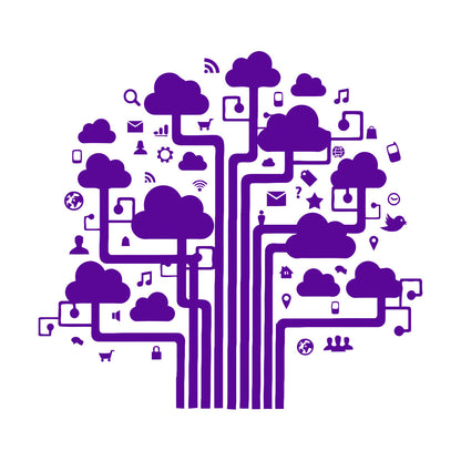 Fine Carving Decals Internet Cloud Technology Communication It Glass Stickers