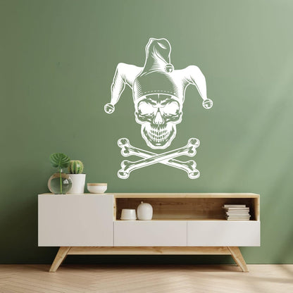 Lettering Decals Joker Skeleton Skull Bones Gambling Removable Without Leaving Glue