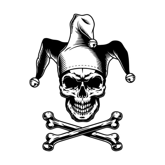 Lettering Decals Joker Skeleton Skull Bones Gambling Removable Without Leaving Glue