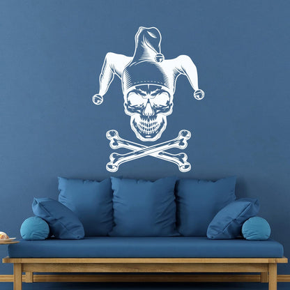 Lettering Decals Joker Skeleton Skull Bones Gambling Removable Without Leaving Glue
