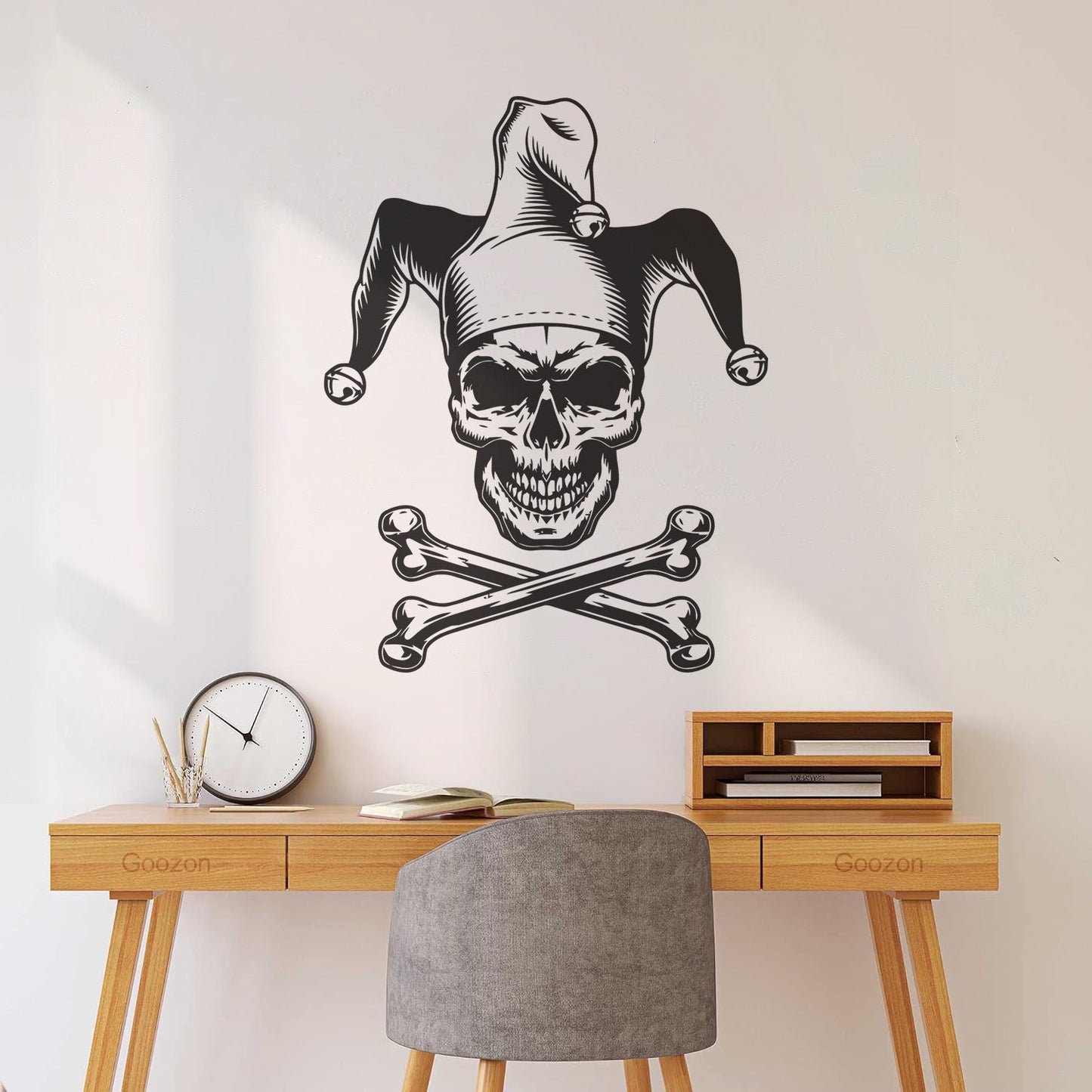 Lettering Decals Joker Skeleton Skull Bones Gambling Removable Without Leaving Glue