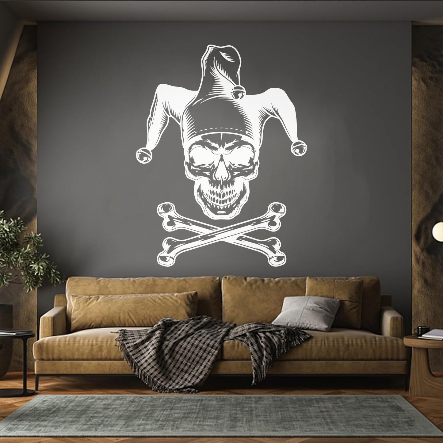 Lettering Decals Joker Skeleton Skull Bones Gambling Removable Without Leaving Glue