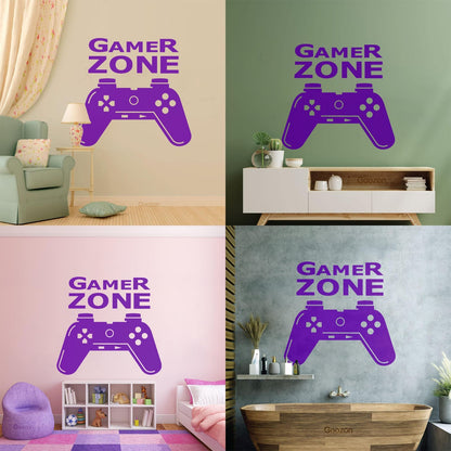 Wall Stickers Paster Paper Joystick Gaming Teen Boys Game Zone It Won'T Fall Off
