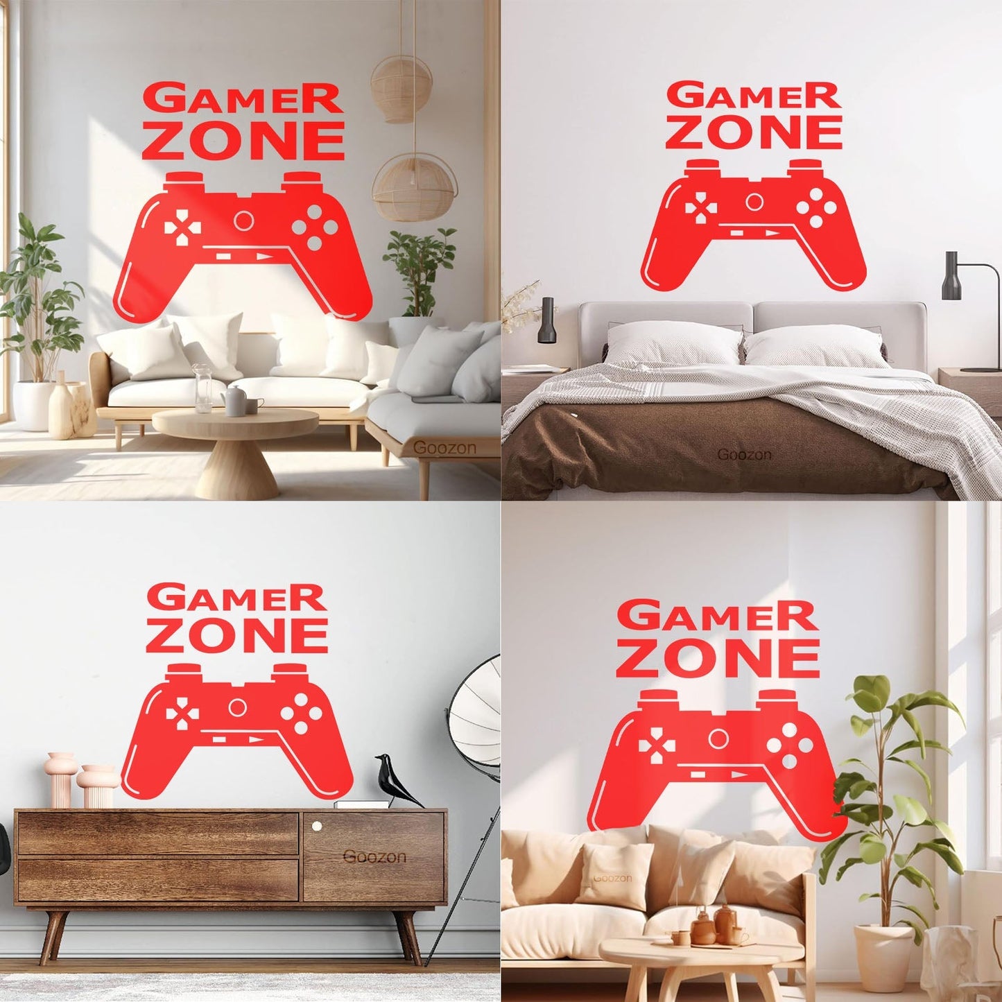 Wall Stickers Paster Paper Joystick Gaming Teen Boys Game Zone It Won'T Fall Off
