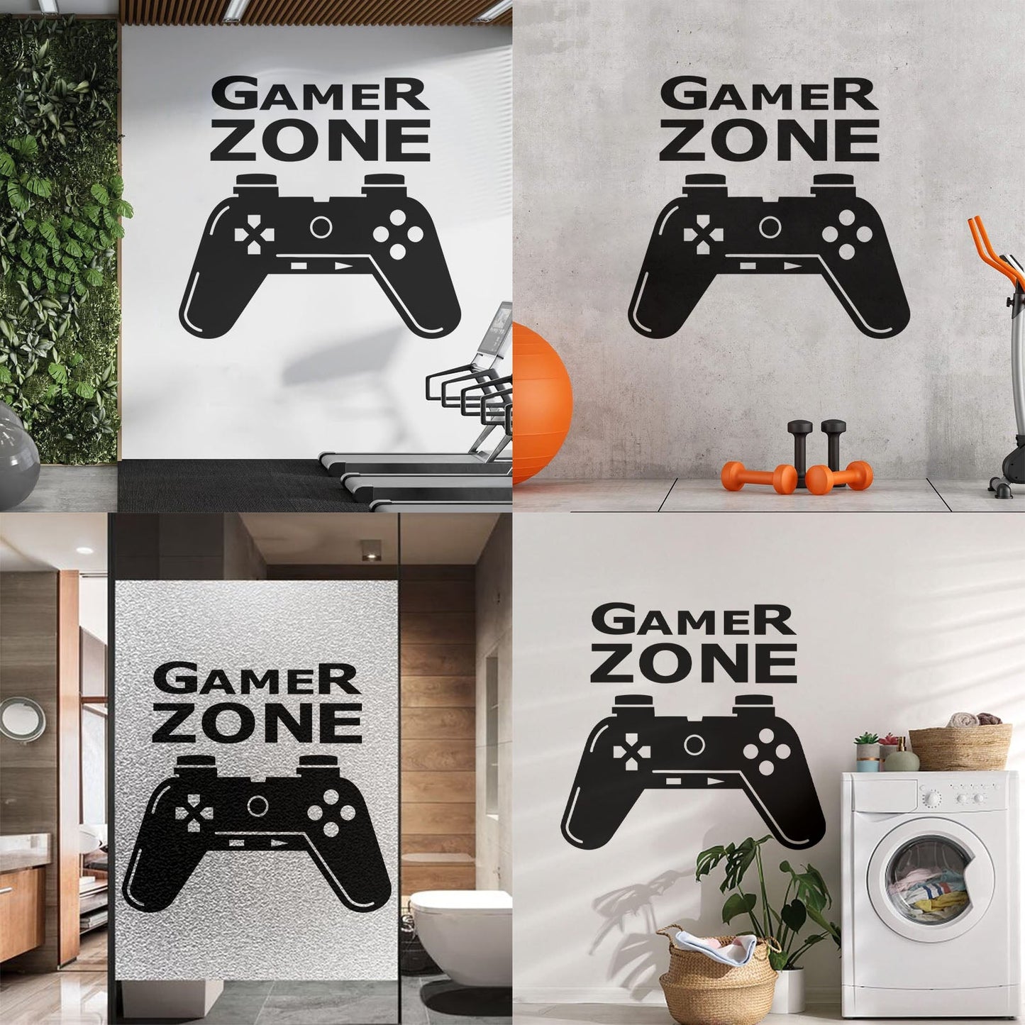 Wall Stickers Paster Paper Joystick Gaming Teen Boys Game Zone It Won'T Fall Off