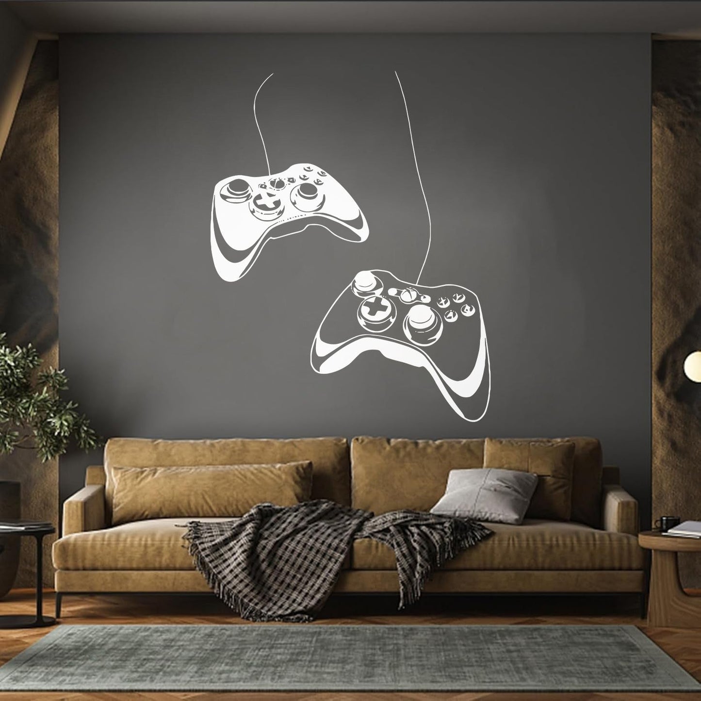 Joystick Video Game Play Gaming Boys Lettering Decals Glass Stickers