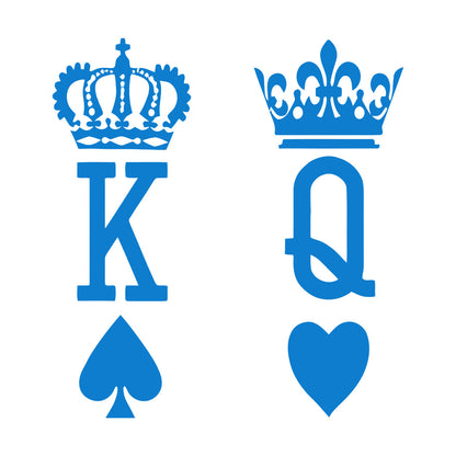 Wall Stickers Paster Paper King Of Spades Queen Of Hearts Poker Card Art Mural Painting