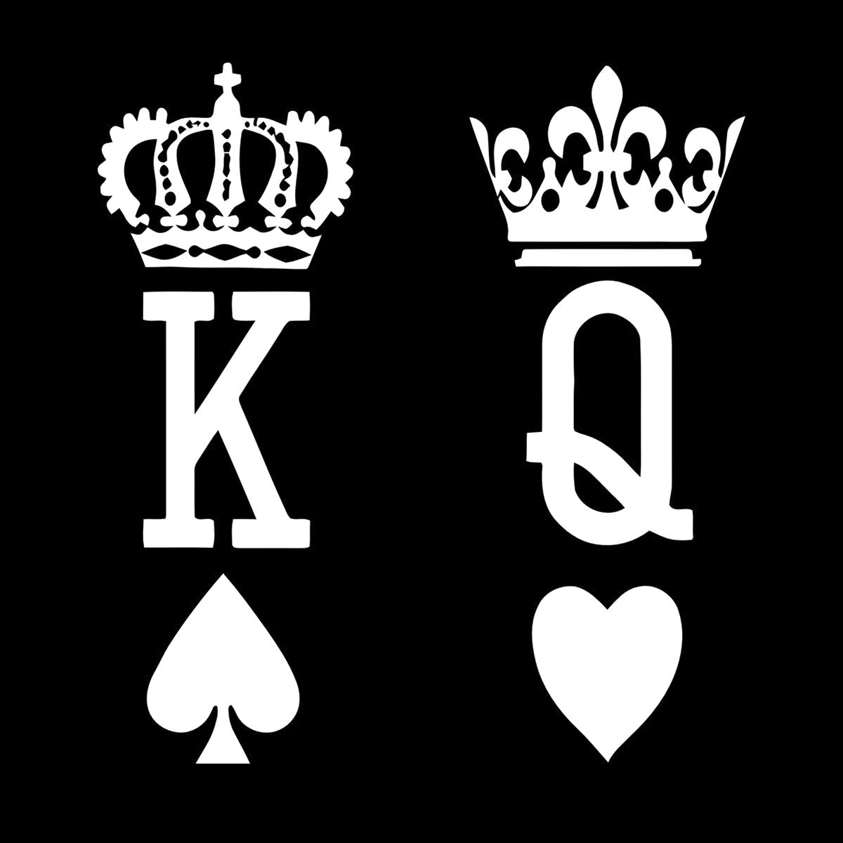 Wall Stickers Paster Paper King Of Spades Queen Of Hearts Poker Card Art Mural Painting