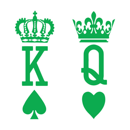 Wall Stickers Paster Paper King Of Spades Queen Of Hearts Poker Card Art Mural Painting