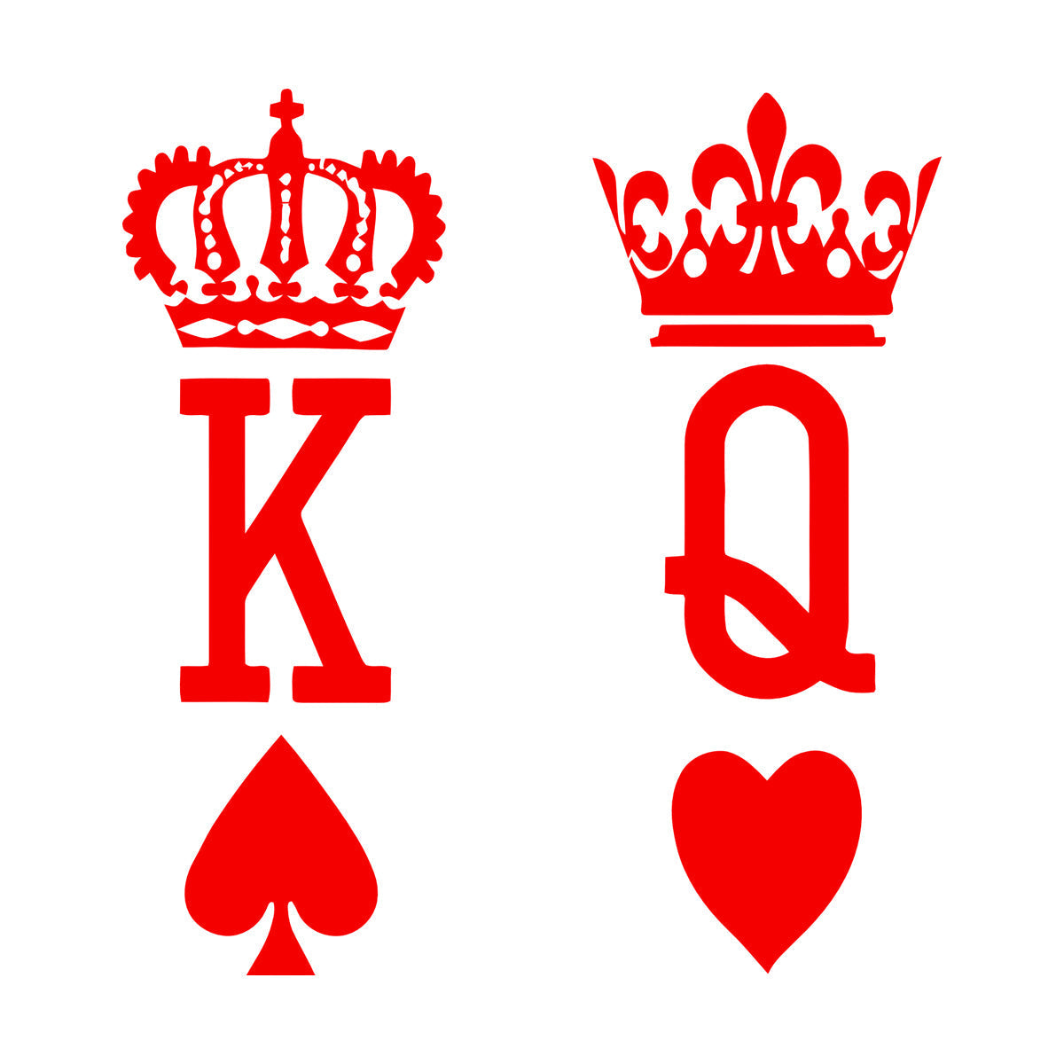 Wall Stickers Paster Paper King Of Spades Queen Of Hearts Poker Card Art Mural Painting