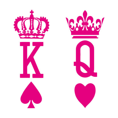 Wall Stickers Paster Paper King Of Spades Queen Of Hearts Poker Card Art Mural Painting