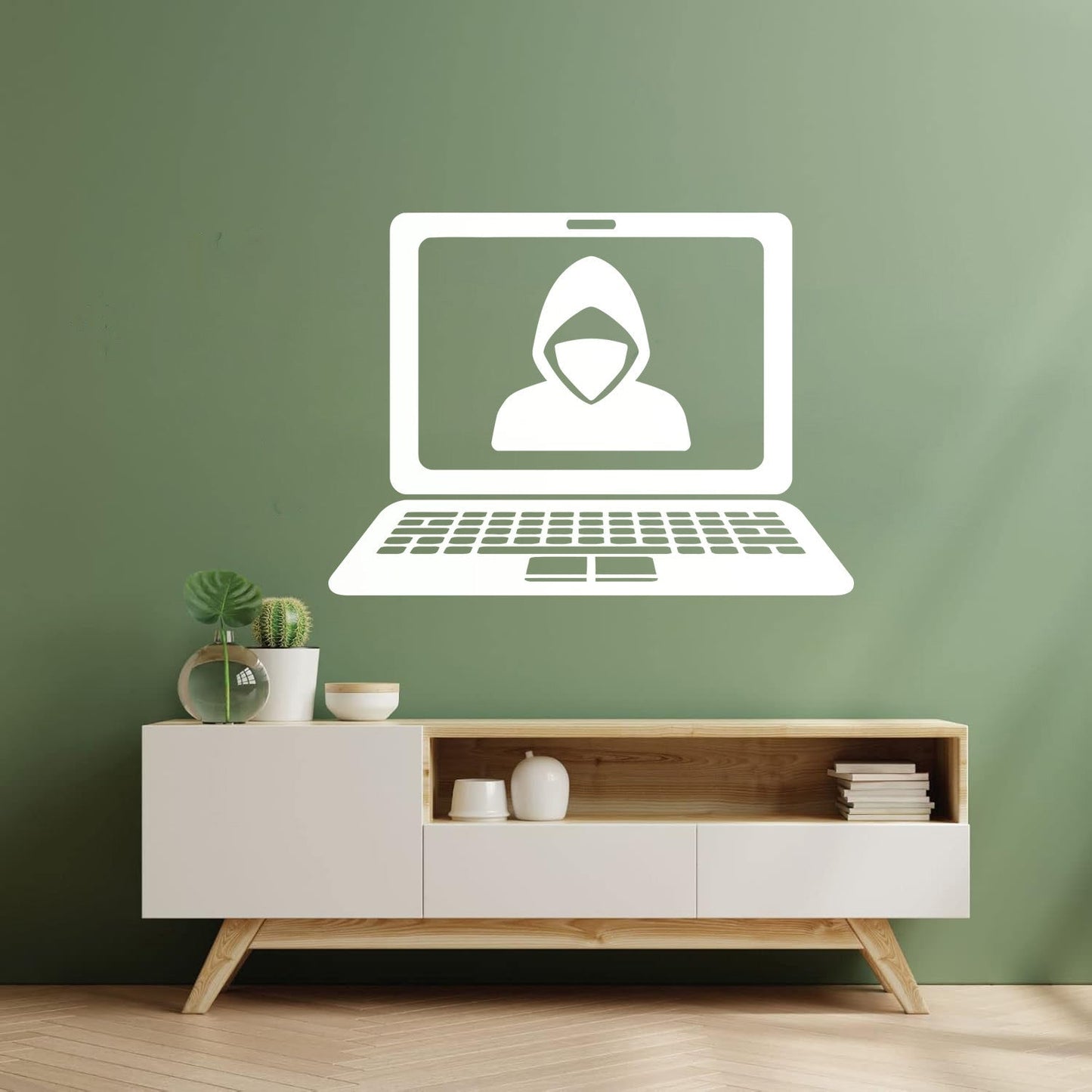 Wall Vinyl Sticker Decor Hacker Laptop Internet It Technology Programmer Multiple Size Options