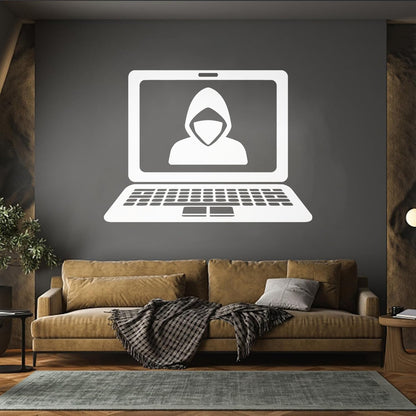 Wall Vinyl Sticker Decor Hacker Laptop Internet It Technology Programmer Multiple Size Options