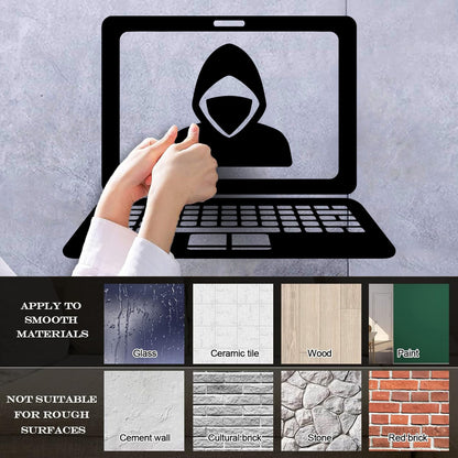 Wall Vinyl Sticker Decor Hacker Laptop Internet It Technology Programmer Multiple Size Options