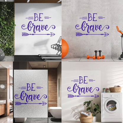 Wall Stickers Be Brave Arrows Feathers Ethnic Inspiration It Won'T Fall Off