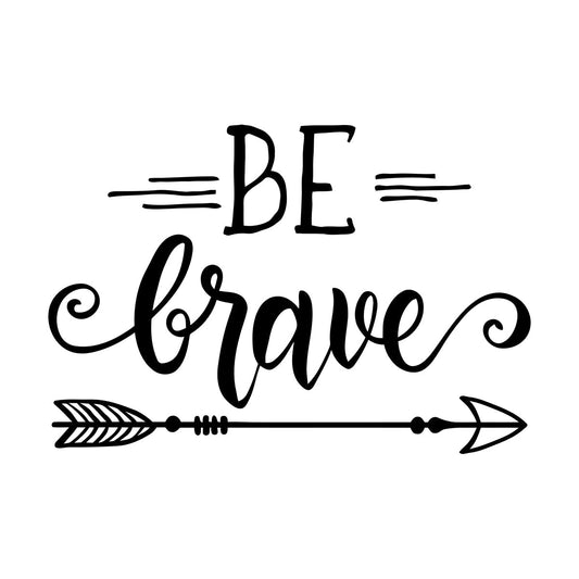 Wall Stickers Be Brave Arrows Feathers Ethnic Inspiration It Won'T Fall Off