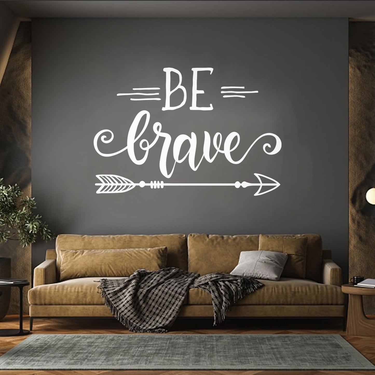 Wall Stickers Be Brave Arrows Feathers Ethnic Inspiration It Won'T Fall Off