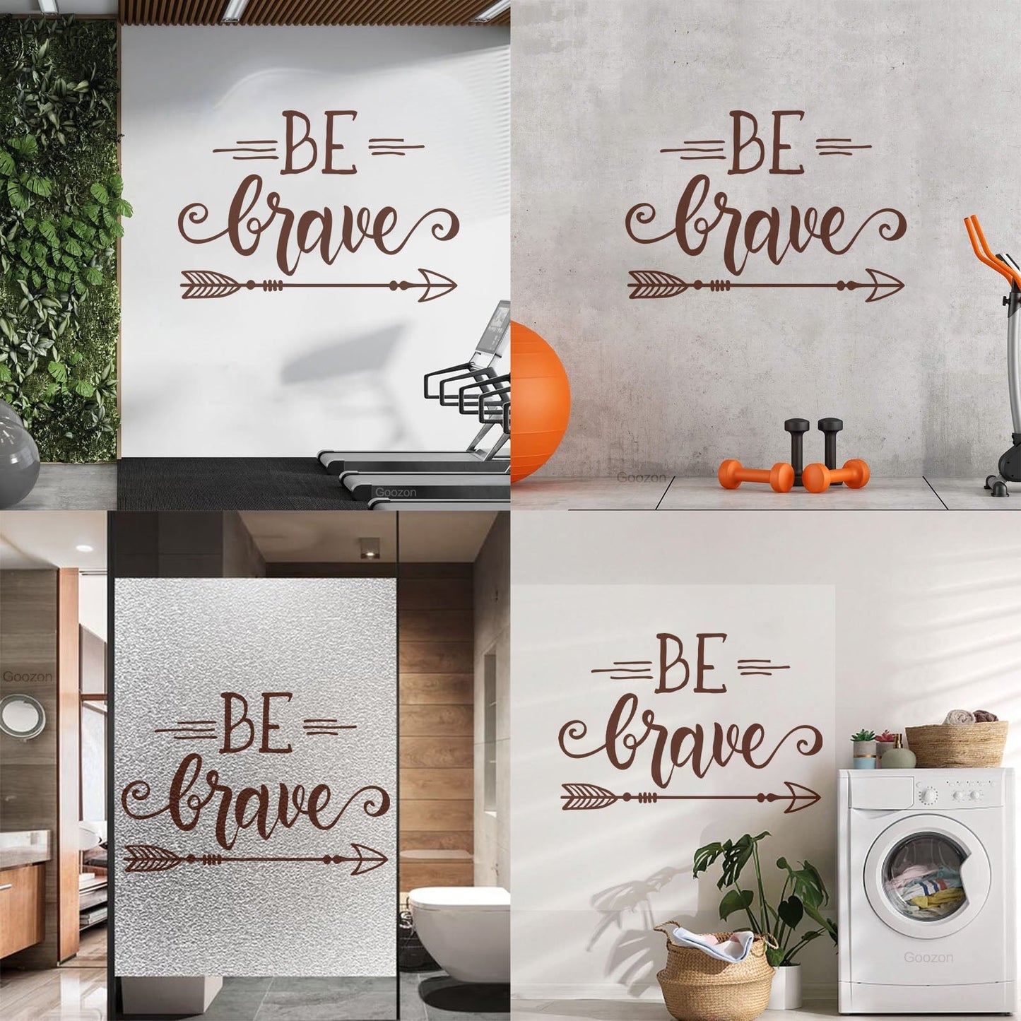 Wall Stickers Be Brave Arrows Feathers Ethnic Inspiration It Won'T Fall Off