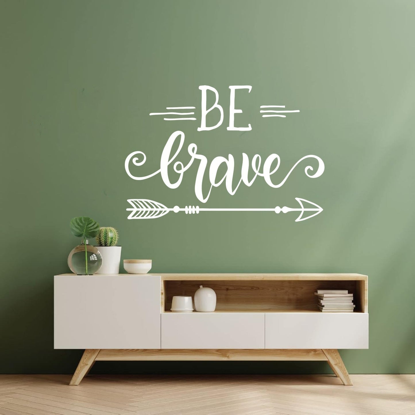 Wall Stickers Be Brave Arrows Feathers Ethnic Inspiration It Won'T Fall Off