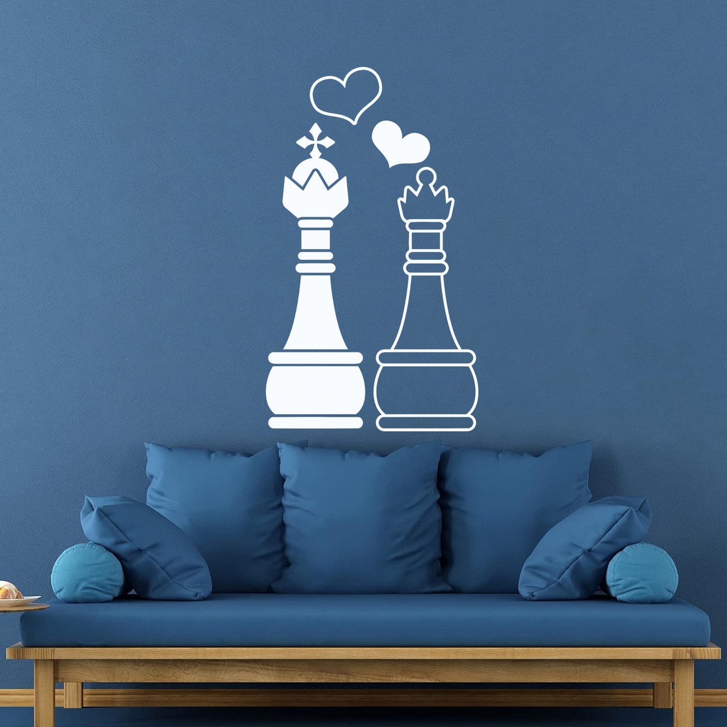 Engraving Decals Love Chess Club Intellectual Game Qween King Self Adhesive