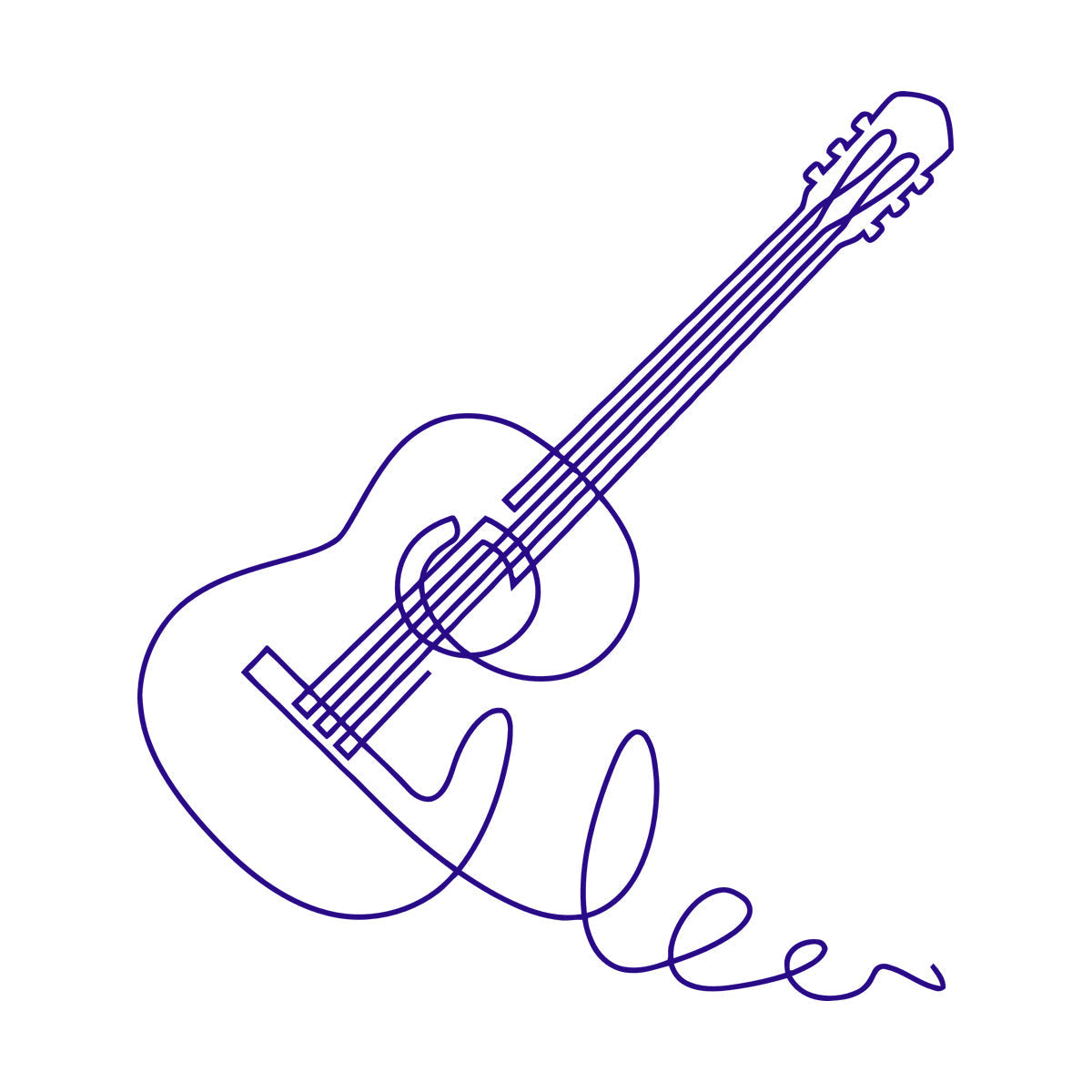 Wall Vinyl Sticker Decor Acoustic Guitar Music Musical Instrument Equipped With Transfer Film Kit