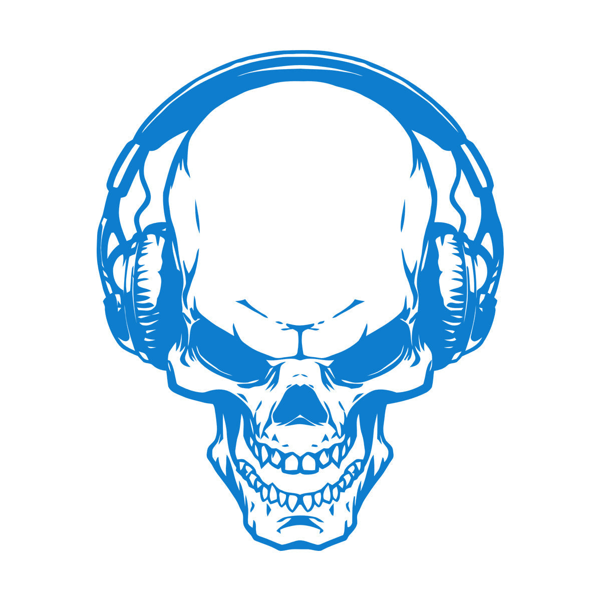 Fine Carving Stickers Music Skull Headphones Boys Teen Game Room Easy Installation