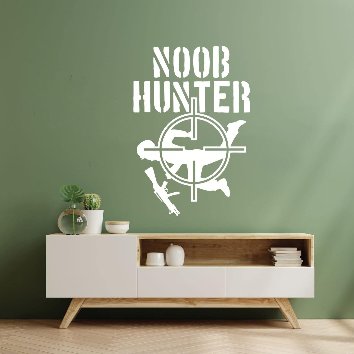 Vinyl Art Sticker Noob Hunter Game Video Games Shooting Waterproof
