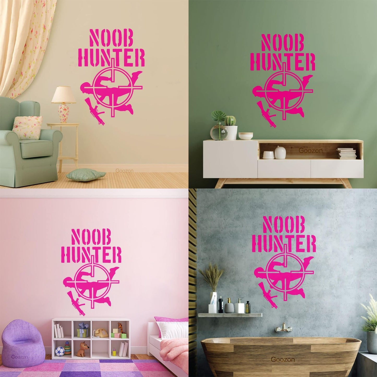 Vinyl Art Sticker Noob Hunter Game Video Games Shooting Waterproof